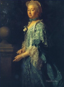  Augusta Art - portrait of augusta of saxe gotha princess of wales 1 Allan Ramsay Portraiture Classicism
